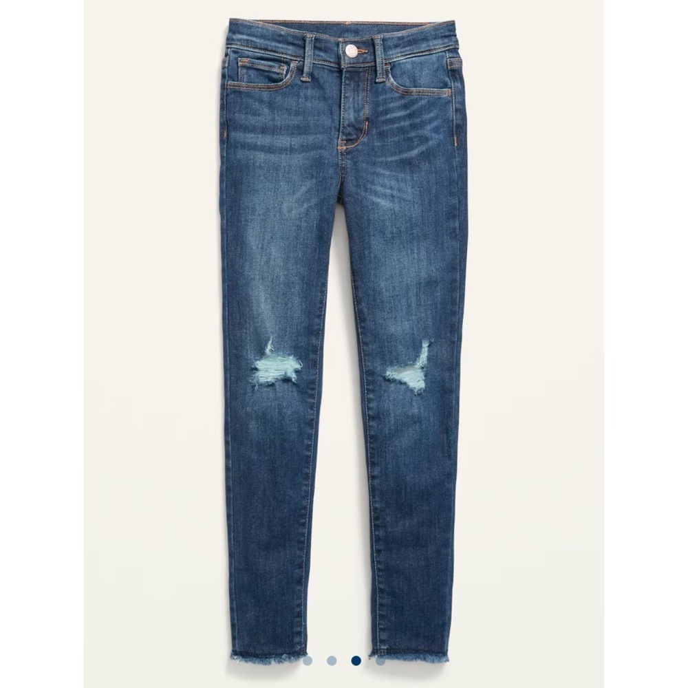 Old Navy High Waisted Rockstar 360° Stretch Jeggings, Dark Medium Wash, Size 14